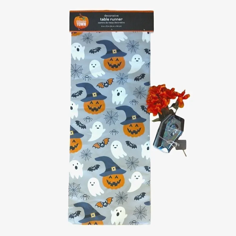 Halloween Town‎ Grey Spooky Prints Soft Fabric 14